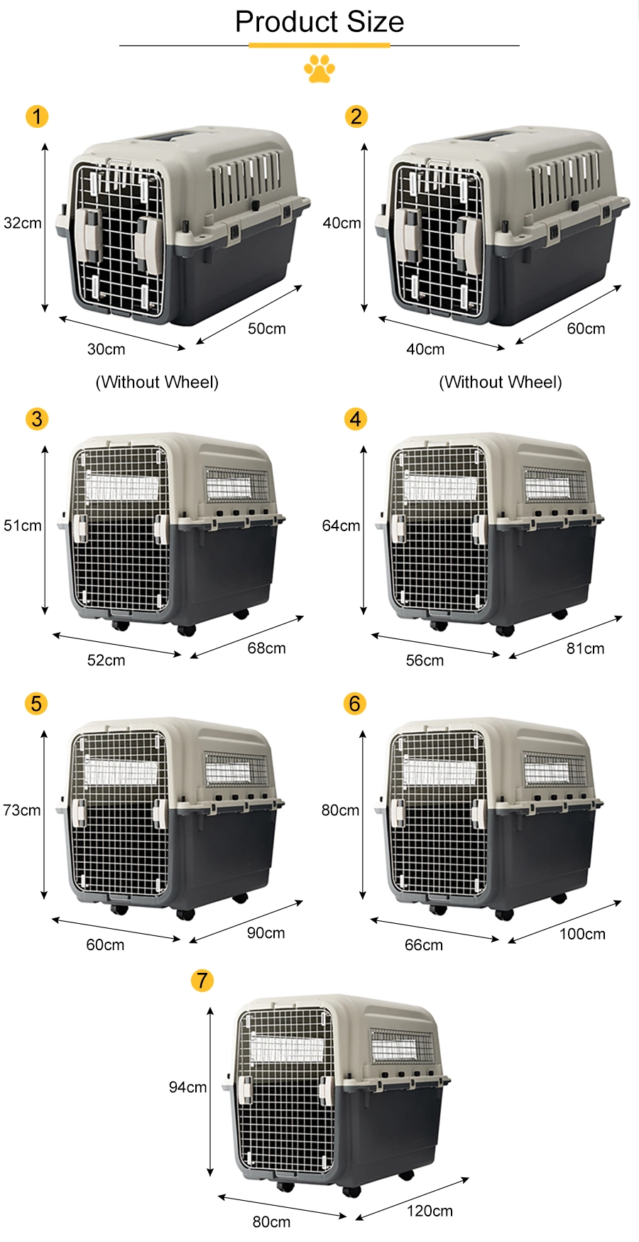 Iata Approved Pet Dog Carrier Air Travel Portable Cat Transport Carrier Box